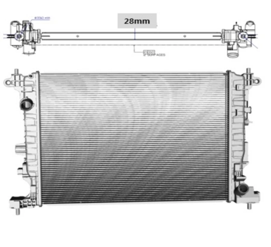 Radiador de refrigeración genuino Ssangyong para TIVOLI, KORNADO G15DTF 2131037301 Express Foto 3 de 4
