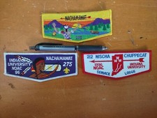 Lot of Boy Scout OA Nischa Chuppecat Lodge 212 275 Bob Knight 1996 Flap Patch