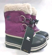Sorel Childrens Yoot Pac Waterproof Snow Boots Wild Iris Plum Purple Sz 8 Kids