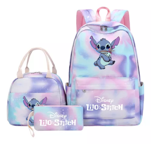 Lilo and Stitch Teenage Student Girls School Bag Three Piece Backpack Set - Picture 49 of 53