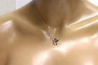 10k white gold .05ct black diamond Koala bear baby pendant necklace 2.6g  — photo 10