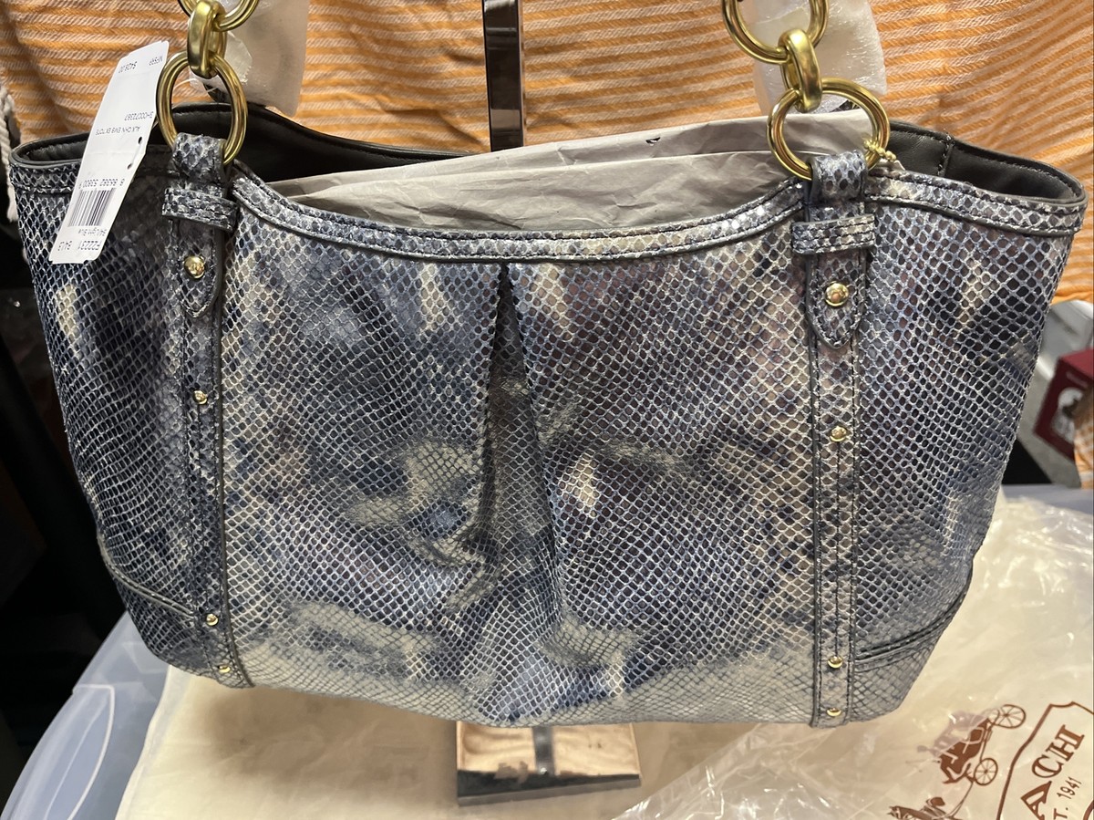 SALE★【百貨店COACH】スター バッグ Coach F22231 Alexandra Chain Embossed Exotic Tote Shoulder