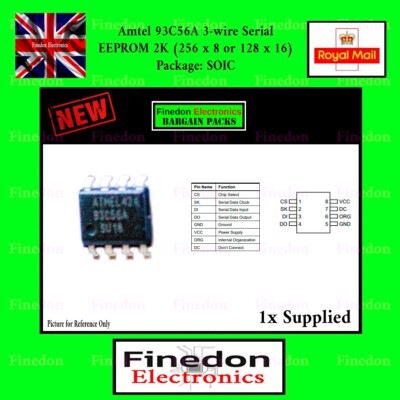 AMTEL 93C56A 3-Wire Serial EEPROM 2K 8pin SOIC-8 SMD