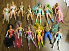 She-Ra 1984 Vintage 13 Figure Lot MOTU He Man Teela Peekablue Mermista Catra