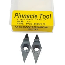 2PC VCGW160404 PCD Polycrystalline diamond carbide insert bits for Aluminum