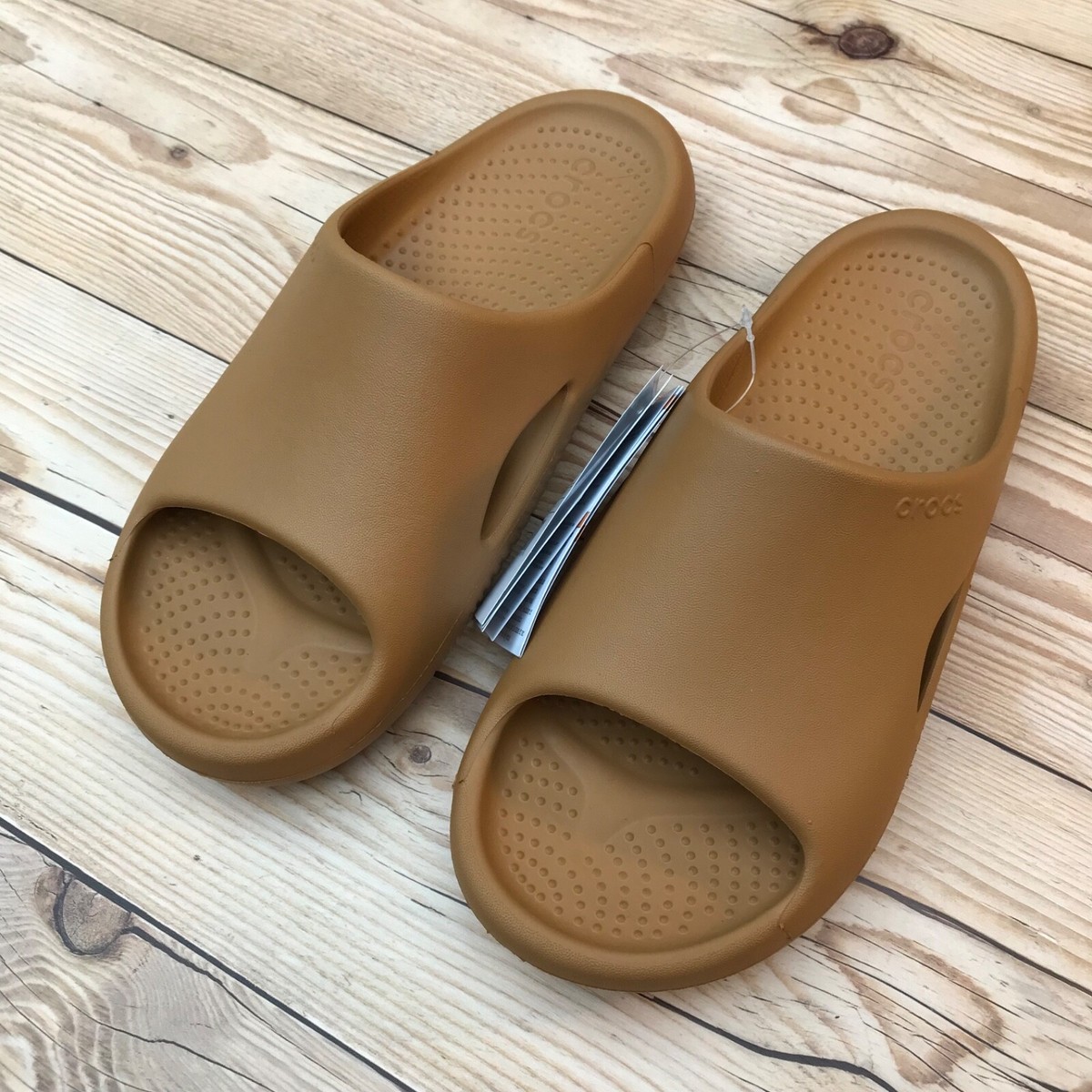 New* Crocs Mellow Slide Sand (Tan) Select-a-Size | eBay