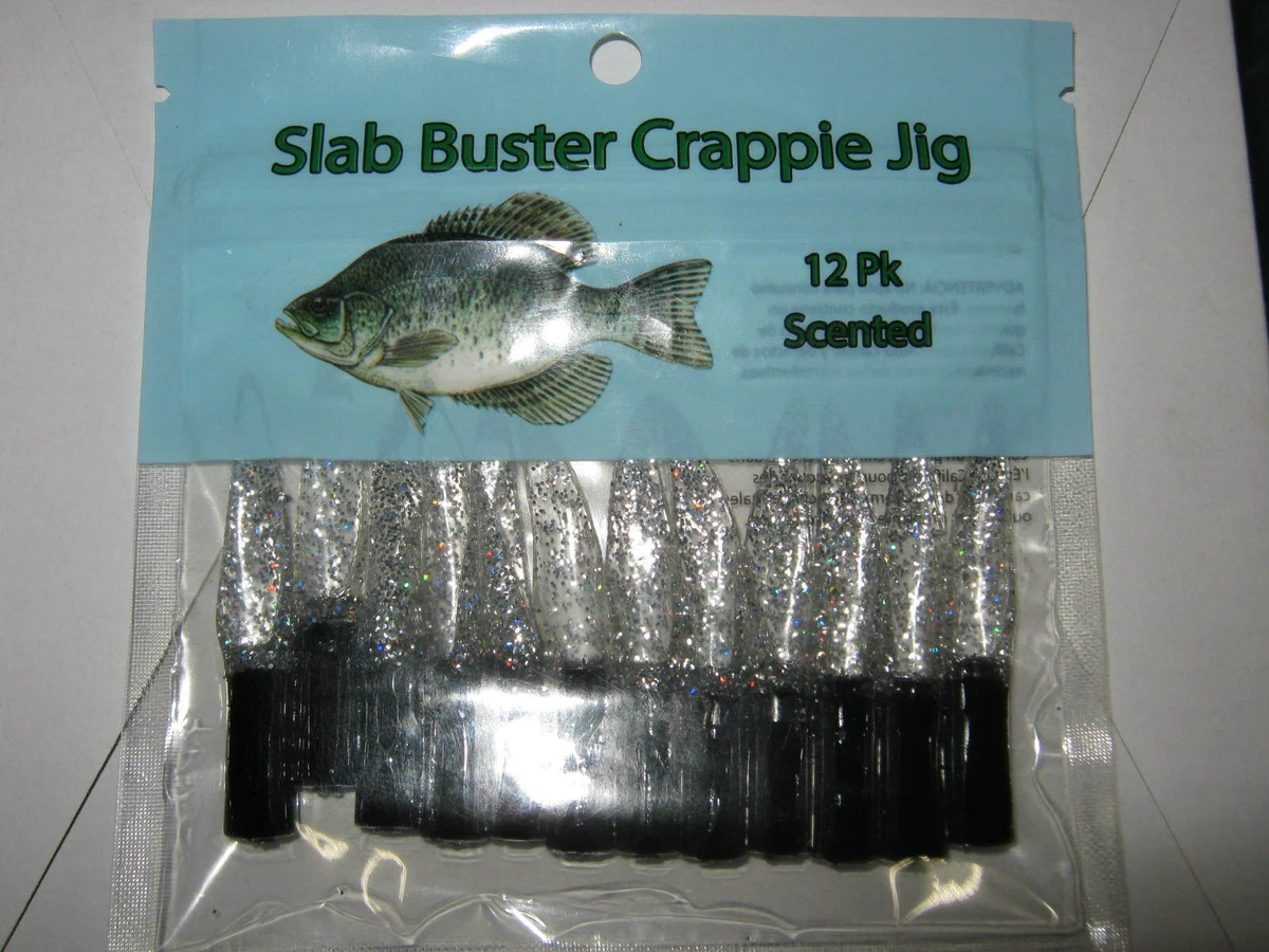 slab buster 2 inch crappie jigs (black silver flash)