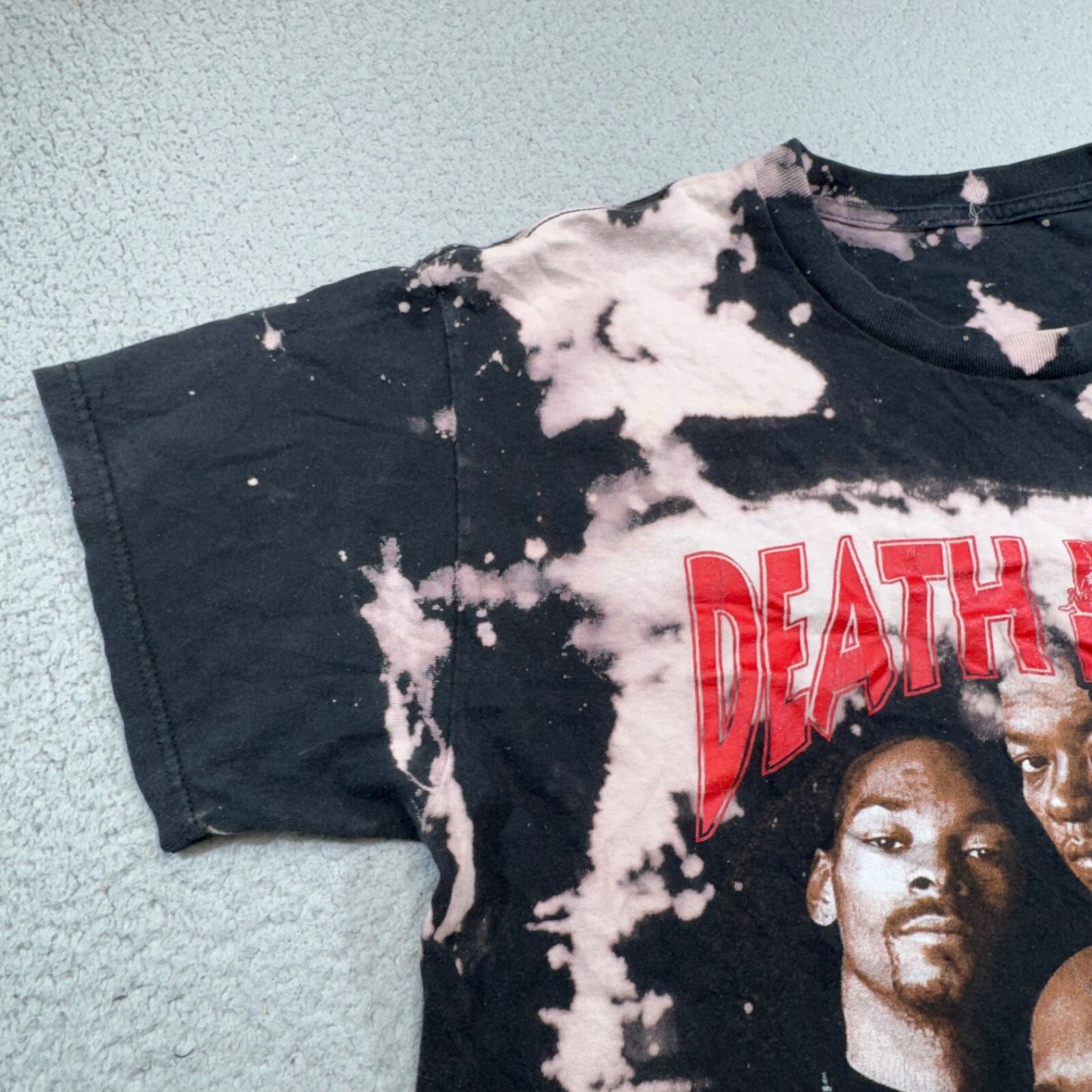 FILA Camicia Death Row Records uomo media nera Tupac Dre Snoop Suge rap hip hop candeggina