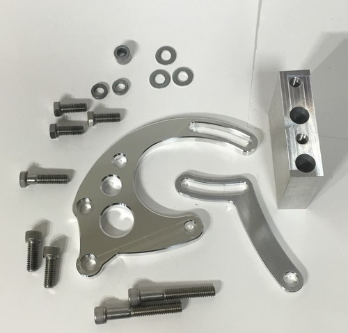 Small Block Chevy Long W/P New Saginaw Power Steering bracket SBC EWP LWP - Picture 2 of 12