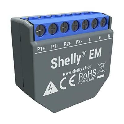 SHELLY EM Relais - 2-Kanal-Energiezähler - Stromzähler - max 2A
