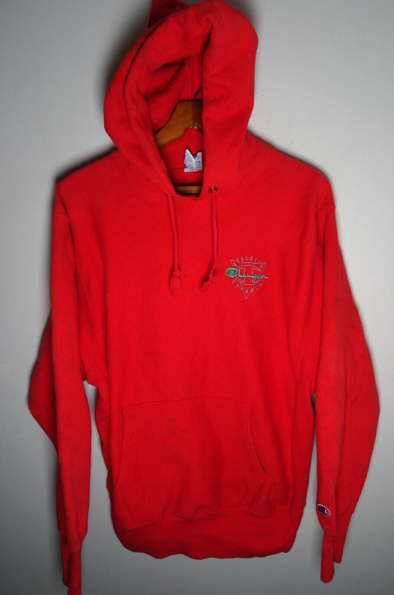 Vintage 90s Champion Reverse Weave Sweatshirt Hoodie XL Men Red