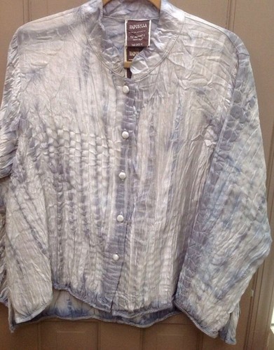 HARUBELLA SHIBORI ART TO WEAR SHIRT/JACKET- NWT SIZE LARGE - Picture 3 of 9