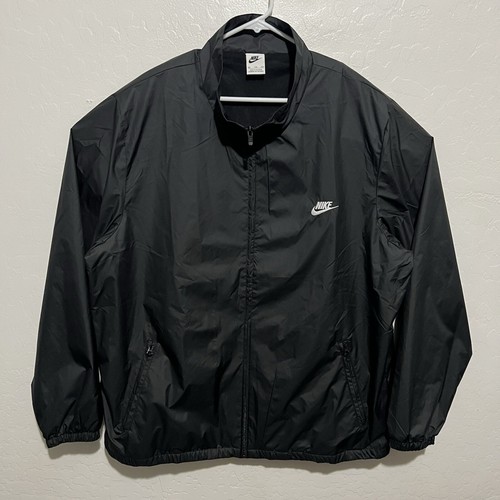 Nike Club Men's 2XL Full-Zip Woven Jacket Black - DX0672 - Picture 4 of 13