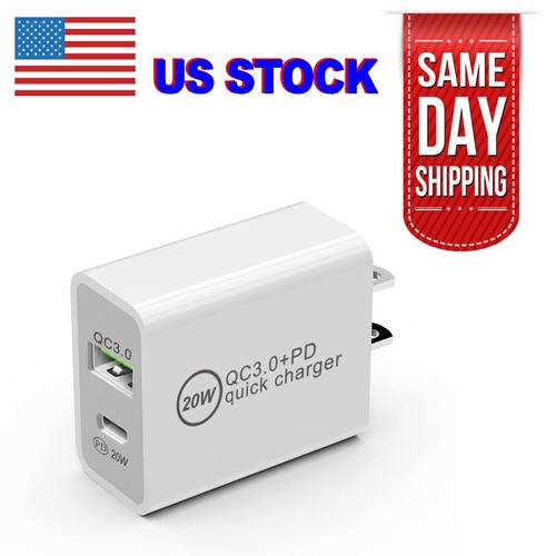 For iPhone 14 13 12 11 XR 8 20W Fast Charger Block USB Type C Wall Power Adapter - Picture 8 of 15