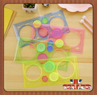 UK Kunststoff Kind Zum Selbermachen 3D Malen Multifunktion Spirograph Zeichnen Lineal Former Set