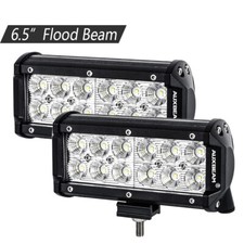 Auxbeam Pair 7 Led Work Light Pods Flood Beam Off Road Driving Lamp Suv Truck
