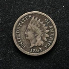 1863 C/N Indian Head Cent (ab3078)
