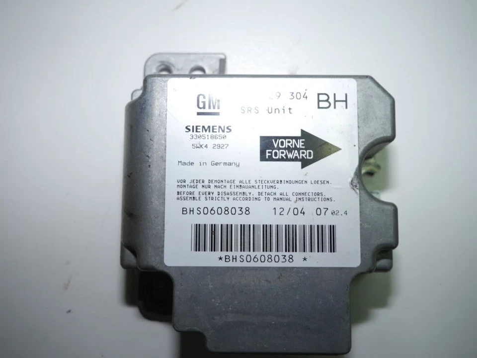 Centralina Airbag 09229304 OPEL ASTRA G CABRIOLET 2.2 DTI - Immagine 4 di 4