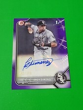Enoy Jimenez 2022 Bowman Prospects Purple Paper Auto 81/250 Chicago White Sox