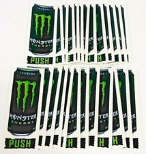 25 Pack Monster Energy Drink Stickers Can Decal "Push" 3" Width x 8" Height New