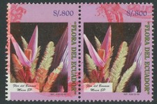 ECUADOR 1998 800 S. Bananenblüte, gest. Kab.-Paar, ABART: linke Marke m weißer