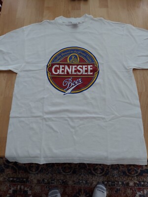 Vintage 90's Rare Colorful GENESEE BEER T-Shirt Delta Pro Weight X-L New WO Tags