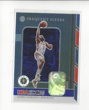 2019-20 Hoops Premium Stock Frequent Flyers Purple #13 James Harden Rockets