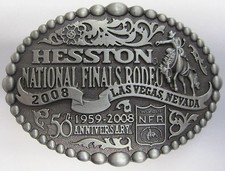 National Finals Rodeo Hesston 2008 Youth Small NFR Cowboy Buckle New AGCO PCRA