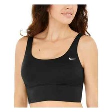  60 Nike Essential Scoop Neck Bikini Top Black Small ejn2525c