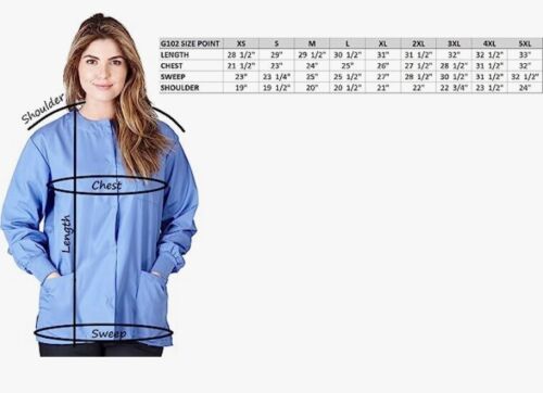 Unisex Medical Hospital Nursing Warm Up Top Scrubs Jackets 3-Pockets for Women - Picture 12 of 32