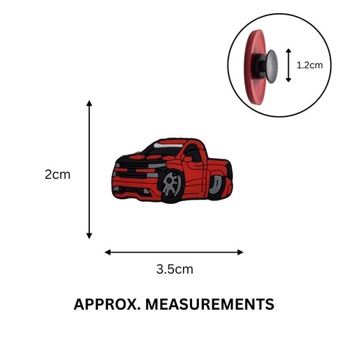 1PCS Shoe Charms Cute Cartoon PVC Decor Accessories - Fast Racing Car Red - Picture 3 of 10