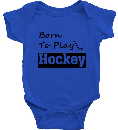 Infant Baby Bodysuit One-Piece Born To Play Hockey Toddler Kid Youth Tee T-Shirt - Picture 24 of 36