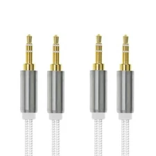 2-Pack RocketBus 3.5mm Male to Plug Stereo Aux Stereo Headphones for iPhone 6 5
