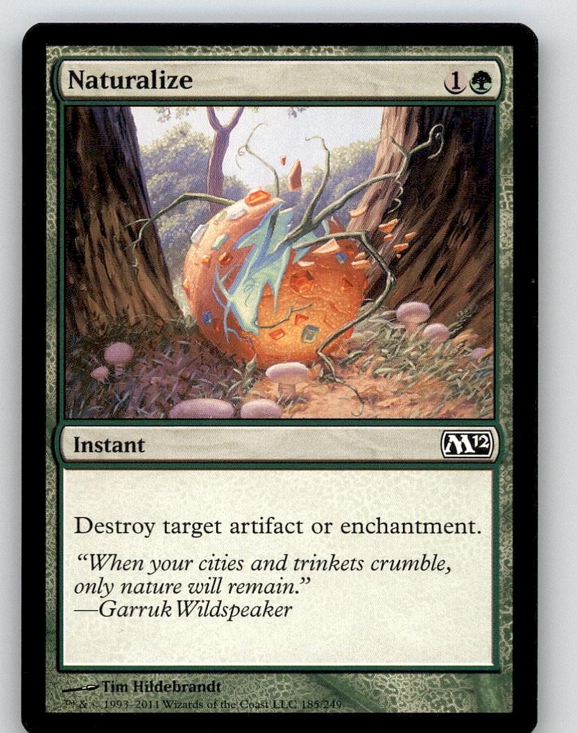 Naturalize 185 Common Magic 2012 (M12) Magic: The Gathering Lightly Played