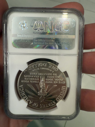 1986-S $1.00 Statue of Liberty Dollar NGC Gem Proof Ultra Cameo John M. Mercanti - Picture 4 of 5