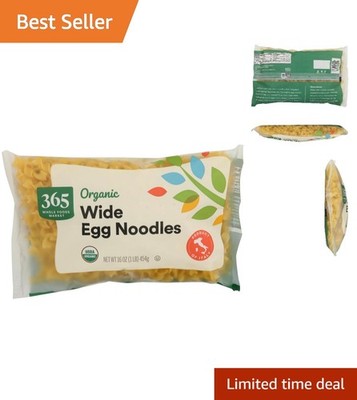Versatile 16oz Organic Egg Noodles Made with Cage-Free Eggs - Perfect for Dishes