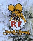 VINTAGE RF RATFINK 8x6.5" MOTOR OIL PETROLEUM PORCELAIN GAS PUMP STATION SIGN
