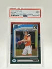 2024 Panini Donruss - Rated Rookie Bo Nix #369 Optic Preview Red & Green Prizm