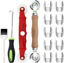 Window Screen Repair Kit with Roller Clips