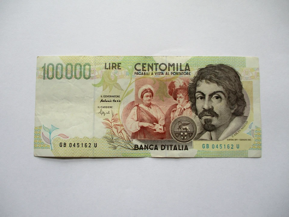 Banconota 100000 lire Italiana, circolata poco Tgs:banconote,monete - Bild 1 von 3