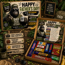 Funny Father’s Day Gorilla Chocolate Gift Box Hamper Dad Sweet Treat Present