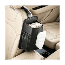 Car Tissue Holder for Front Seat, Vehicle Headrest Side Mount Napkin with 2 M...