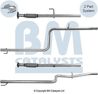 BM Catalysts Abgasrohr Mitte FüR Fiat