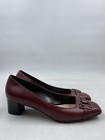 Salvatore Ferragamo Burgundy Leather Pumps W 7.5 — photo 3