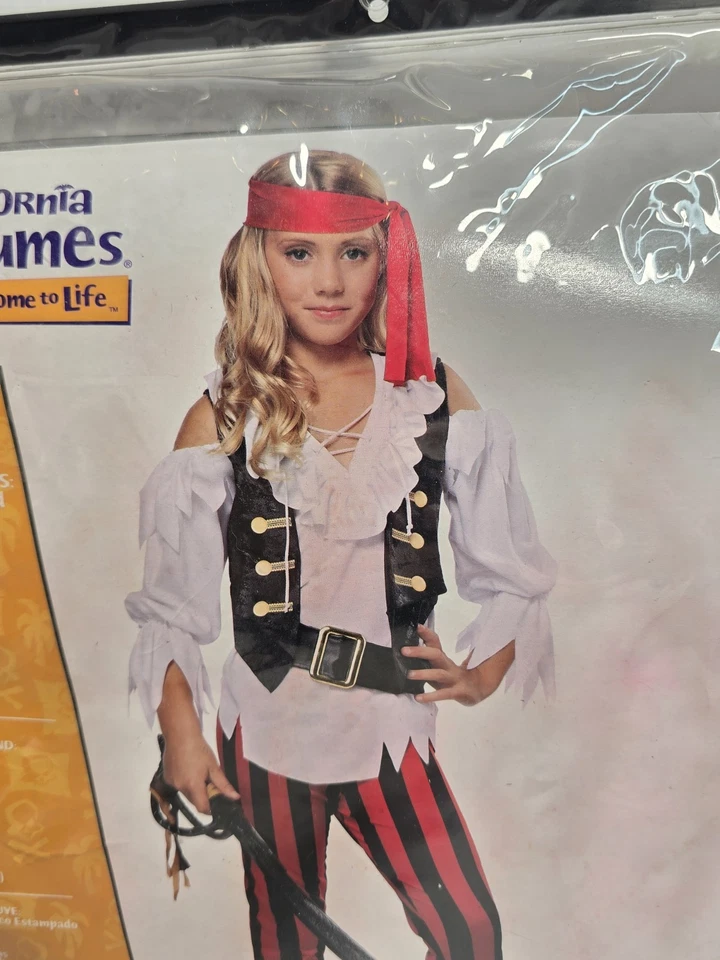 Disfraz de Capitán Niña del Caribe Posh Pirata Mujer Disfraz Elegante Halloween Niño Foto 2 de 4