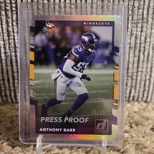 Panini Donruss Press Proof Silver Die-Cut Anthony Barr #186 Vikings /75 Football