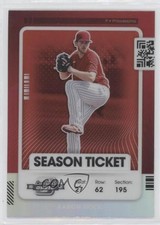 2021 Panini Contenders Season Ticket Optic Red Prizm Aaron Nola #93 0j8f