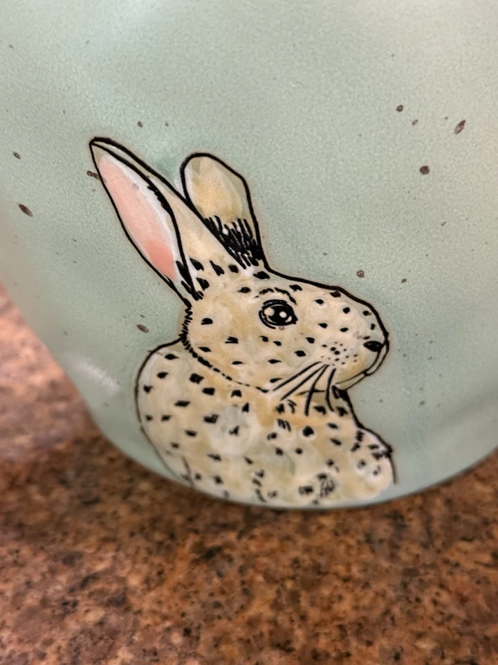 Spectrum Designs Bunny Rabbit Teapot Sage Green 2018 So Sweet! EUC - Image 3 of 4