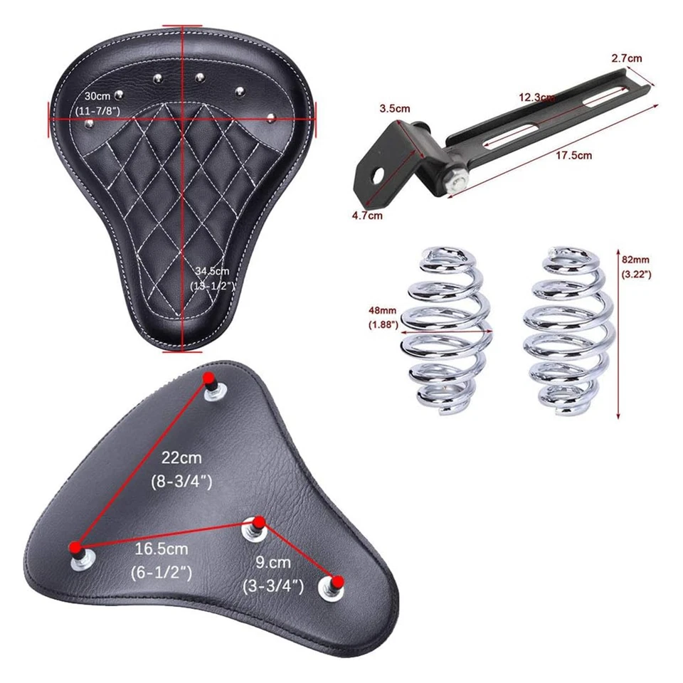 Muelle asiento individual bobber motocicleta Honda Shadow Spirit VT 1100 750 VLX 600 Foto 3 de 4