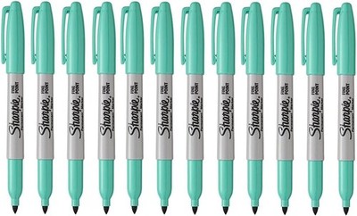 Sharpie Permanentmarker Fine Point Jetset Jade Blau 12er Pack